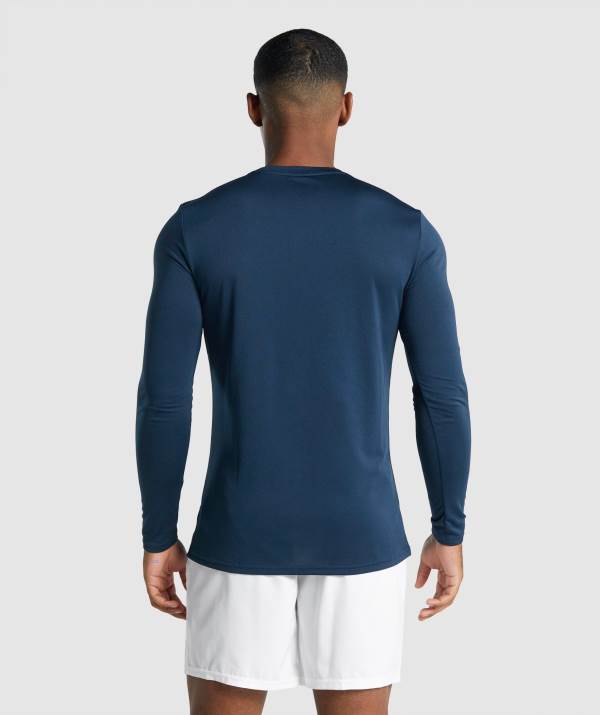 Panske Mikiny Gymshark Arrival Long Sleeve Graphic Námornícka Modrá | KJ6130547